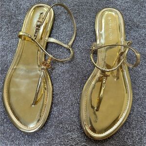 Emmy T-strap sandal Tory Burch gold 10.5 EEEUC